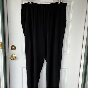 •JM Collection• Women's Black Elastic Waist Pants - Size 24